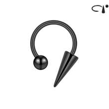 1/3 件 16G 鼻中隔环马蹄形鼻环不锈钢防过敏唇环 18K 镀金尖刺耳甲圈耳轮耳垂穿孔 8mm 10mm 12mm 男女通用 - L001 - 查看 22