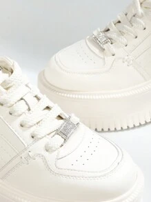 水钻金属银色鞋带饰物、DIY 配饰、时尚 - 銀色 - 查看 1