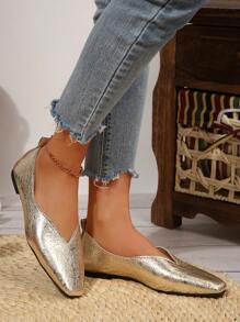 2025 Jesienne damskie płaskie buty wsuwane z kwadratowymi noskami, koreański styl, prosty i elegancki design, odpowiednie do noszenia na co dzień, do pracy, na nieformalne wyjście, randkę, imprezę, dojazd do pracy, do biznesu