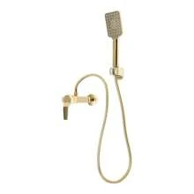 2-Function Hand Shower Faucet, Golden Bathtub Faucet, Shower Set With Shower Holder And 1.5M Shower Hose, Single Handle Bath Faucet