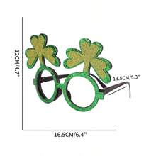 1 bucată ochelari cu trifoi de Ziua Sf. Patrick, cerc de păr pentru ochelari decorativi irlandezi, bentiță pentru accesorii foto