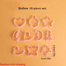 1-10pcs Colorful Plasticine Modeling Tools, Drawing Templates, Plasticine Accessory Gift Set