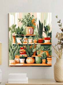 Green Plant DIY Digital Painting: Illuminate Creative Life, Depict A Colorful World. DIY Digital Painting, Start Your Art Journey. It Is The Perfect Blend Of Creativity And Fun, An Excellent Choice For Interaction, Couples To Share, And Personal Relaxation.