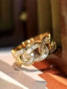 1 件奢华方晶锆石戒指，适合女士婚礼订婚派对珠宝情人节礼物、妈妈、母亲、母亲节、礼物 - 1# - 查看 13