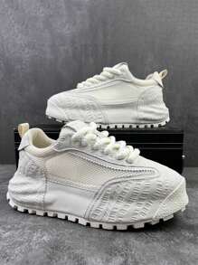 Zapatillas de Elevador Informales Nuevas de Suela Gruesa, Transpirables y Ligeras de Malla de Alta Calidad - Opción Perfecta para Hombres