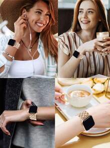 5 Packs Braided Stretchy Nylon Sport Solo Loop Compatible With Apple Watch Band 38mm 40mm 41mm 42mm 44mm 45mm 46mm 49mm For Women Men, Nylon Elastic Straps Wristbands Compatible With Apple Watch Series 10 9 8 7 6 SE 5 4 3 2 1 Ultra Couple New Year Gift Valentine's Day