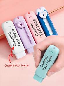 Gomme per matite retrattili personalizzate, gomme per matite personalizzate, gomme in gomma, gomme per pittura, forniture scolastiche, regali per il ritorno a scuola, gomme per bambini, per ufficio, scuola, regali di Natale, regali di Ognissanti - Multicolore - Visualizzare 6