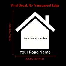 1/3/5pcs Personalized Custom Bin Number Stickers With House Number & Street Name Vinyl Decal For Easy Identification,School Supplies,Back To School