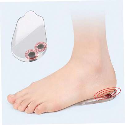 1 Pair Silicone Heel Cushions, Massage Insoles, Mother's Day Gift, Travel Essential, Music Festival Survival Gear, Transparent Minimalist Heel Protector Pads For Casual Shoes