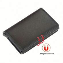 Men's Slim Magnetic Wallet Pop-Up Card Holder RFID Blocking Minimalist Business Credit Card Wallet With Money Bag Large Card Capacity Metal Card Case For Men Wallet Mini Wallet Purse Wallet RFID Wallet - Multicolor - View 14