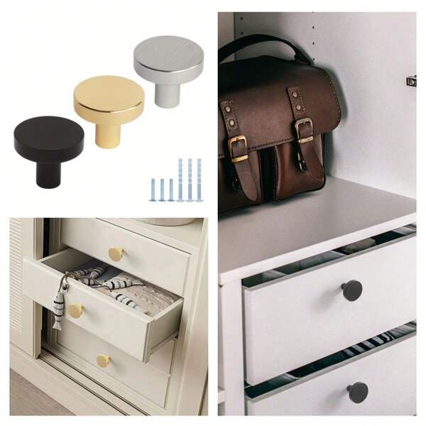 مقابض دائرية للأبواب وخزائن المطبخ والحمام والأثاث المنزلي من ملحقات القطع المعدنية العصرية