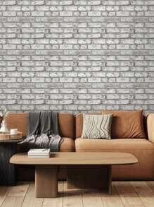 10pcs 3D Wall Panel, Faux Brick Wall Tiles For Living Room, Peel And Stick Backsplash For Kitchen Wall, Brick Tile Stickers Waterproof Bathrooom, Home Decor