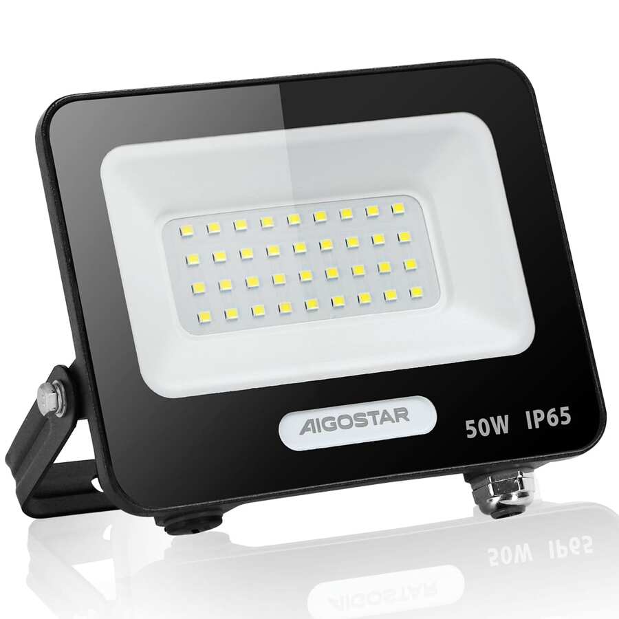 Slim Led Reflector Ip65 Black Cold White Light Outdoor - 50w - View 1