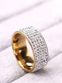Anel de decoração de strass masculino