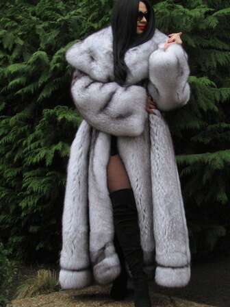 1 Stück Damen Kunstpelz Kapuzenmantel, oversized, elegant, geeignet für Feiertage, Alltag, Reisen, Teegesellschaft, Herbst/Winter