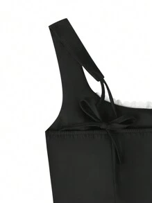 ii 女士黑色性感迷你紧身吊带裙