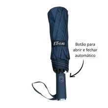 Automatic Umbrella Rubberized Handle Style Blackout UV - Azul Marino - Ver 3