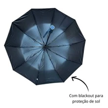 Automatic Umbrella Rubberized Handle Style Blackout UV - Azul Marino - Ver 5