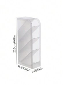 1pc 4 Stages Clear Frosted Pen Holder,Vertical Pen Storage Box, Office And School Supplies,Translucent Pen Storage Rack - Multicolor - View 6