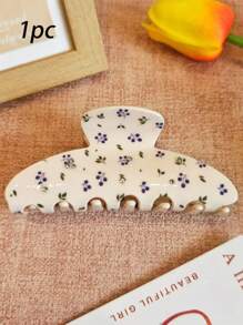 1 presilha de cabelo elegante de acetato com strass floral roxo, acessórios de cabelo minimalistas retrô, versáteis para penteados diários, rabos de cavalo, coques, presente de moda sofisticado para amigos, garra de cabelo, presilhas de garra, presilha de mandíbula de cabelo, clutch de cabelo, acessórios de Halloween, acessórios de férias