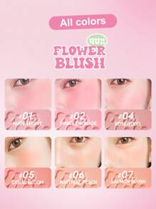 Rubor con brillo Flower Blush#01 Sweet Pea de 4U2 - #01 guisante dulce - Ver 6