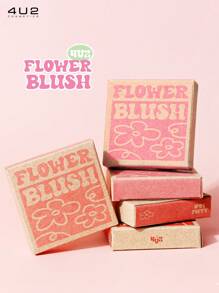 Rubor con brillo Flower Blush#01 Sweet Pea de 4U2 - #01 guisante dulce - Ver 9