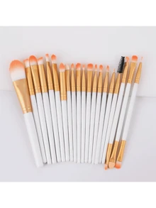 20 Pcs Makeup Brush Set Ideal For Professional Makeup Lovers And Makeup Artists. Natural Animal Hair, Non-Irritating And Easy To Carry.