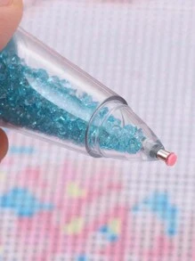 1 set Diamond Art Painting Brushes Kit, kleurrijke vaasvormige Diamond Painting pennen, Diamond Picking Tray, DIY Craft Cross Stitch Tools, mozaïek Cross Stitch Diamond Painting accessoires, Cross Stitch Embroidery Tools, ingebedde decoratieve Diamond Storage Container, geen stroom nodig, kunststof materiaal