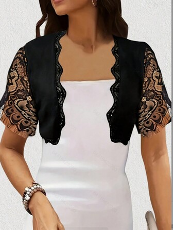 夏季针织轻薄罩衫，无袖罩衫披肩短款上衣，女士