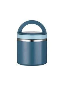 1 Pieza Recipiente térmico portátil para sopa Caja de Bento aislada con sello Envase de alimentos con asa Caja de almuerzo de gran capacidad de acero inoxidable para salidas, campamentos y viajes, 630/1000ml Taza térmica aislada para sopa Recipiente de alimentos de acero inoxidable para bento apto para microondas para la escuela