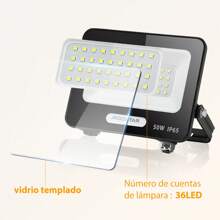 Slim Led Reflector Ip65 Black Cold White Light Outdoor - 50w - View 4