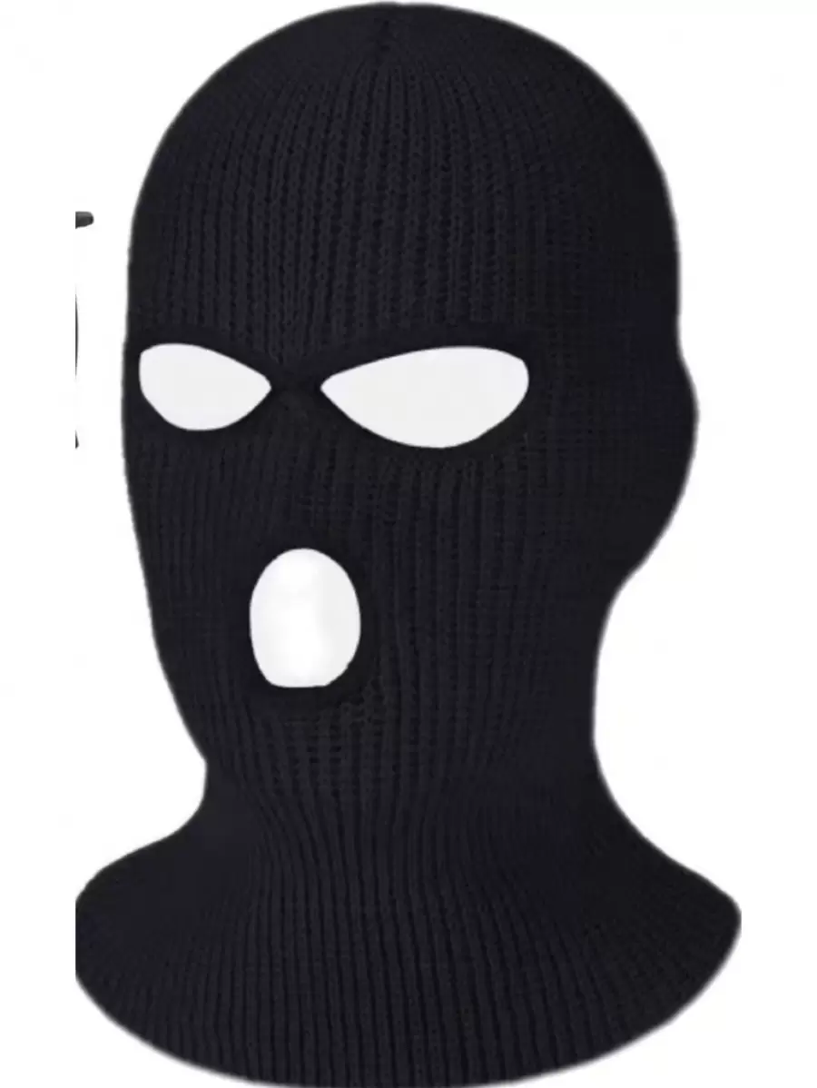 3 Furos Máscara Protetora Facial Completa de Inverno para Uso Externo, Gola de Pescoço de Tricô Balaclava para Esportes de Ciclismo, Máscara Leve de Proteção UV para Motocicleta e Snowboard