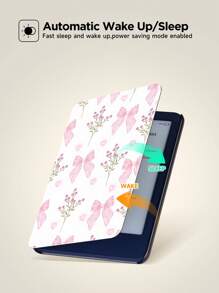 花卉图案保护套，适用于 Kindle 第 10 代 2019/Kindle（第 11 代-2024 年发布）（6 英寸）等型号，自动唤醒/睡眠 - 彩色 - 查看 8