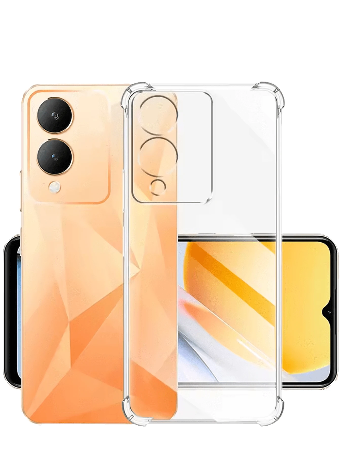 Shockproof Airbag TPU Case Compatible With Vivo / OnePlus Waterproof Anti-Fall Scratch Resistant - Clear - View 1