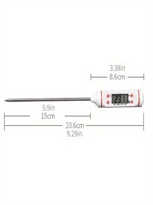 Termômetro Digital de Carne de Leitura Instantânea com Sonda - Perfeito para Churrasco, Churrascos e Uso na Cozinha - Inclui Bateria