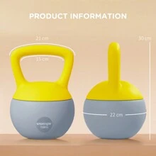 SPORTNOW Soft Kettlebell, 10kg Kettle Bell With Non-Slip Handle For Home Gym Weight Lifting And Strength Training - 黃色 - 查看 5