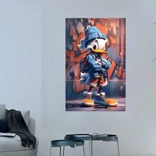 Donald Duck Canvas Artwork Wall Decor, Asian Style Modern Art Piece, Ideal For Living Room, Bedroom, And Other Home Spaces
