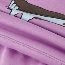 Nike 青少年男孩口袋印花休闲连帽长袖运动衫，日常穿着 - 紫色 - 查看 5