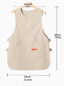 1 stuk gepersonaliseerd vest schort waterdicht en oliebestendig mode catering koffie supermarkt speciale werkkleding, schort voor keuken, thuis, schort vrouwen, vader vader cadeau, gepersonaliseerde cadeaus op maat