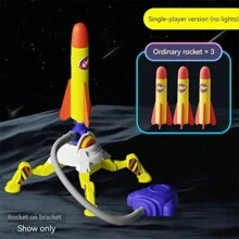 New Design Foot Operated Mini Rocket Launcher Toy, Glowing Flying Cannon Decompression Outdoor Stomp Rocket Launcher, Birthday/Christmas Gift, Perfect Present - Multicolor - View 14