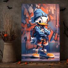 Donald Duck Canvas Artwork Wall Decor, Asian Style Modern Art Piece, Ideal For Living Room, Bedroom, And Other Home Spaces