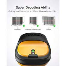 Inateck Barcode Scanner Wireless 2.4GHz 2600mAh Battery 60m Range Automatic Scanning P6 - Pro6 - View 2