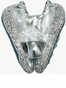 Women Summer Fish Conch Rhinestone Bag Dinner Handbag Sparkly Beach Shell Crystal Evening Clutch For Prom Party - 藍色 - 查看 5