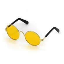 1 Stück süße retro runde Spiegelsonnenbrille, geeignet als Foto Requisite für kleine Hunde/Katzen, Haustierkatzen/Hunde Sonnenbrille, Teddy personalisierter lustiger Kopfschmuck Haustierzubehör