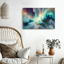 1pc Framed Canvas Poster, Abstract Art Wall Art Canvas Paintings, Ideal Gift For Bedroom Living Room Corridor, Wall Art, Wall Decor, Winter Decor, Room Decoration. This Product Does Not Have Any Concave Or Convex Parts, Please Purchase With Caution