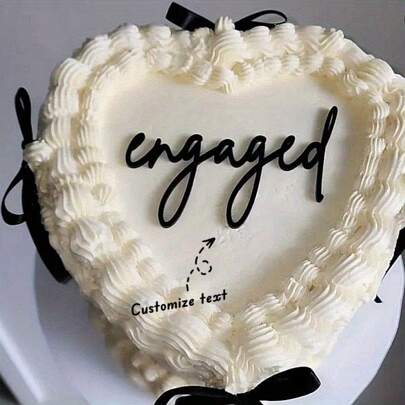 1PC Custom Acrylic Cake Decoration, Custom Name Cake Stand For Bride And Groom's Wedding Party Decoration, Birthday Celebration Cake Decoration, Valentine's Day And Wedding Cake Stand, Custom, Personalized, Unique, Ideal Gifts For Her, Boyfriend, Dad, Mom, Family, Friends, Tea Room, Home, Garden, Office, For Anniversaries, For Valentine's Day, For Mother's Day, For Father's Day, For Graduation, For Housewarming, Home Refresh, Customized Cake Topper, Home Refresh,Xmas Decoration,High-Quality,Chic Design