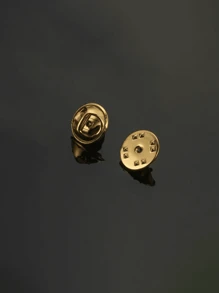 1 件女士定制字母名称橄榄枝胸针，时尚优雅定制字母纽扣胸针，个性化不锈钢铭牌珠宝适合西装配饰，节日生日礼物 - 彩色 - 查看 4