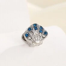 1 件迷人海洋系列珍珠吊坠，蓝色贝壳、海星和螃蟹吊坠，螃蟹、鱼尾、贝壳吊坠，适合 DIY 手链和项链首饰制作 - 彩色 - 查看 7