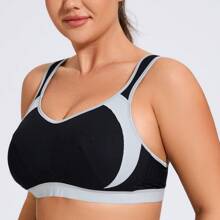 MELENECA MELENECA Women's High Impact Support Wirefree Bounce Control Plus Size Workout Sports Bra
