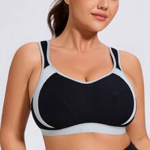 MELENECA MELENECA Women's High Impact Support Wirefree Bounce Control Plus Size Workout Sports Bra